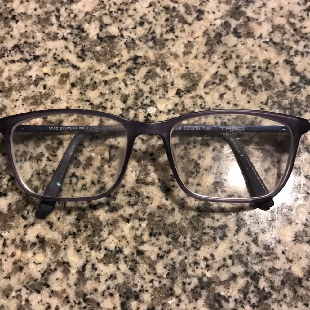 Purple vivid glasses will need lenses replaced
